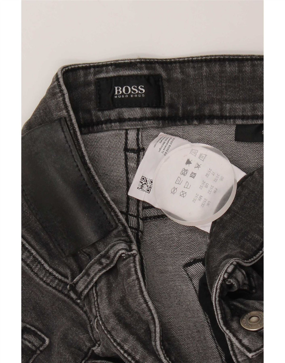 Jeans slim da uomo Hugo Boss W31 L32 cotone grigio