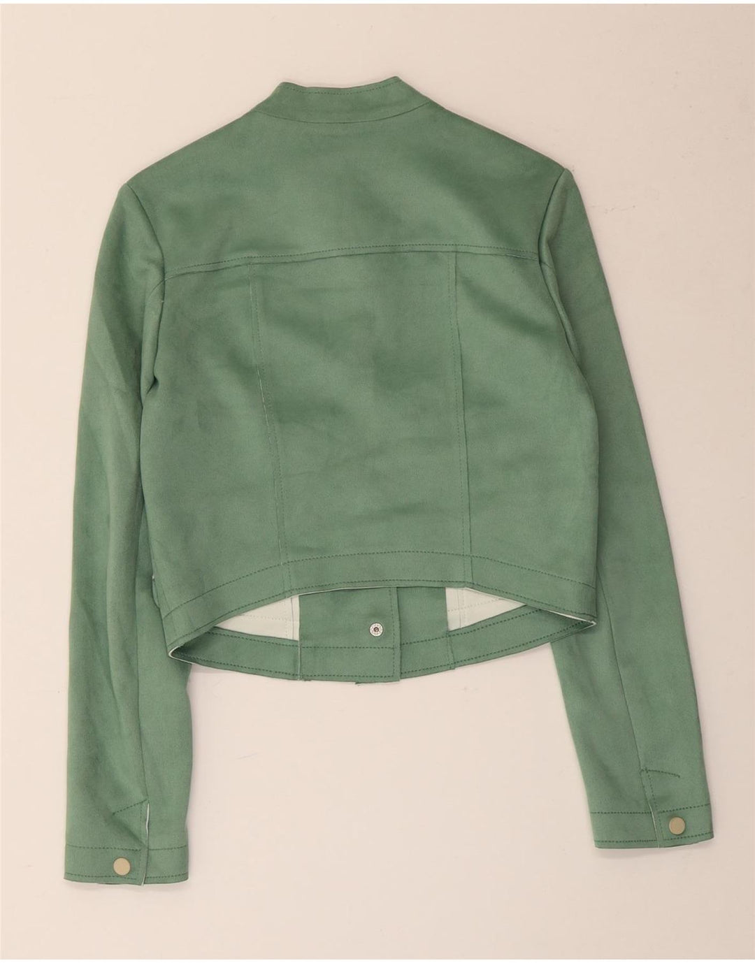 Giubbotto bomber corto da donna Zara UK 6 XS verde poliestere