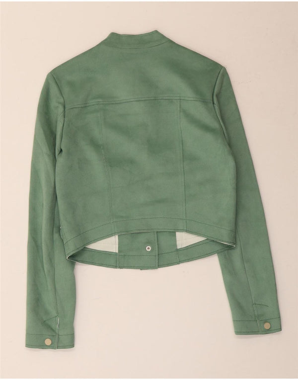 Giubbotto bomber corto da donna Zara UK 6 XS verde poliestere