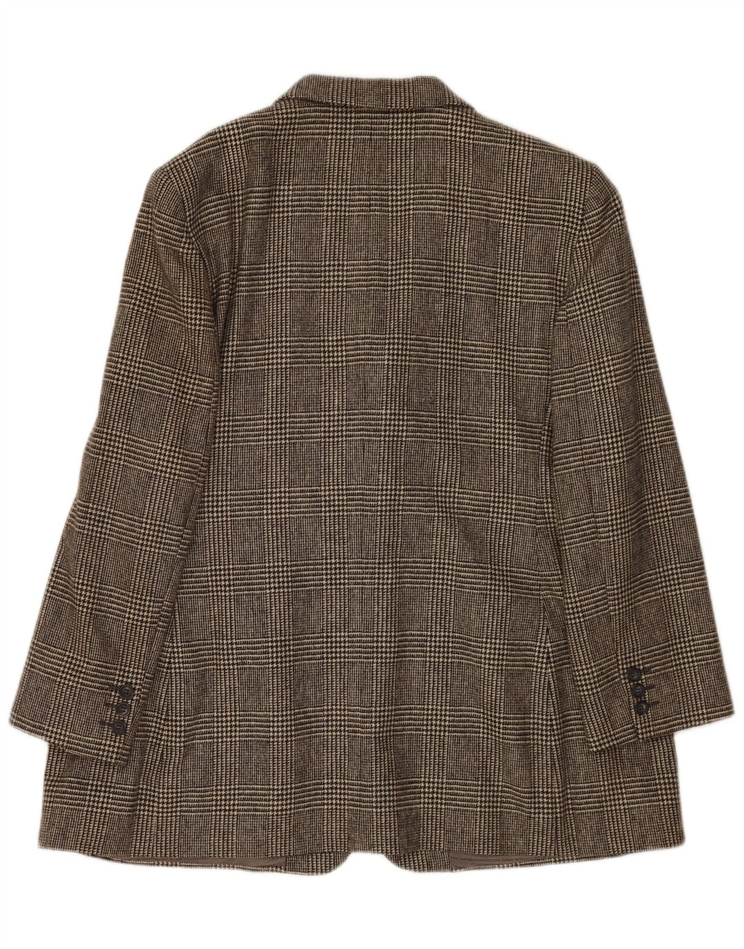 Giacca blazer da donna a 4 bottoni DAKS UK 18 XL lana vergine a quadri grigi