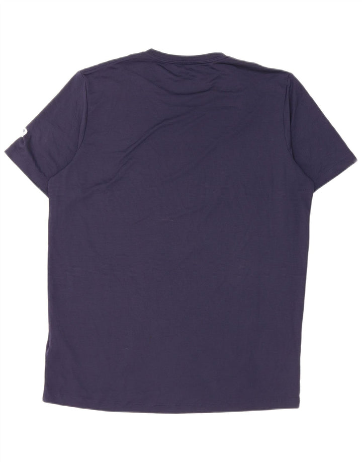 T-shirt grafica da uomo Asics, taglia grande, in poliestere blu navy