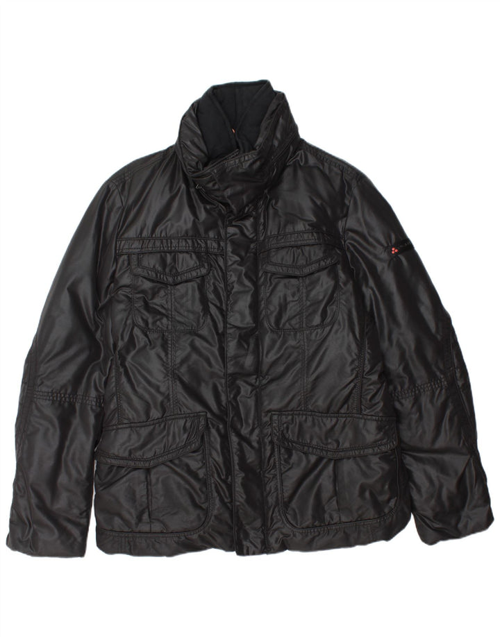 PEUTEREY Giacca da uomo con cappuccio IT 52 Large Nera in poliammide