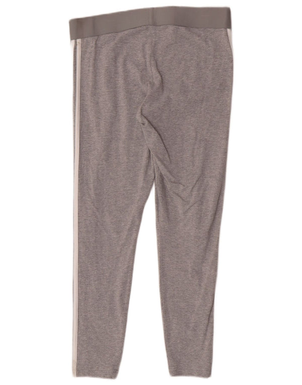 Adidas Womens Tight Fit Leggings UK 16/18 Large Grey Flecked Cotton