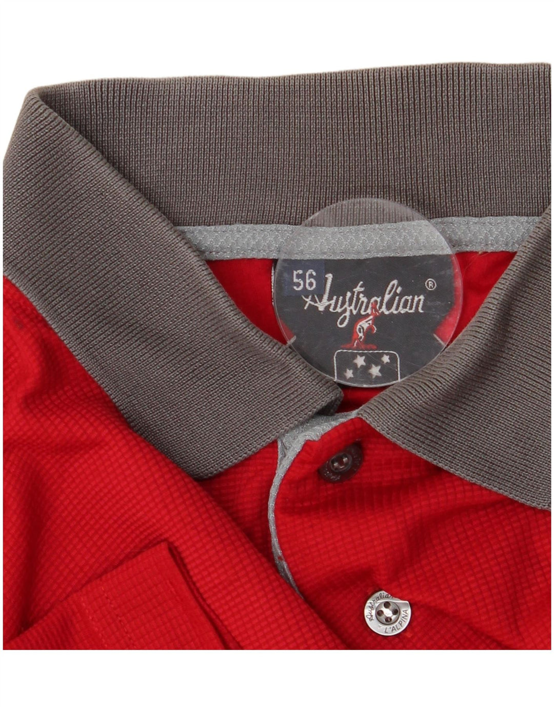 Polo da uomo AUSTRALIAN L'ALPINA IT 56 XL Rosso Colourblock