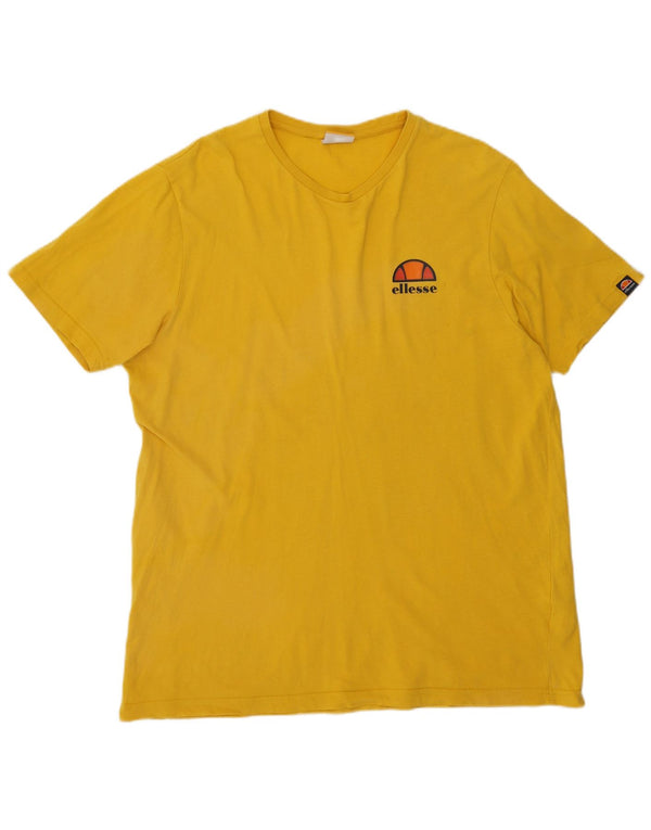 T-shirt da uomo Ellesse Top in cotone giallo medio