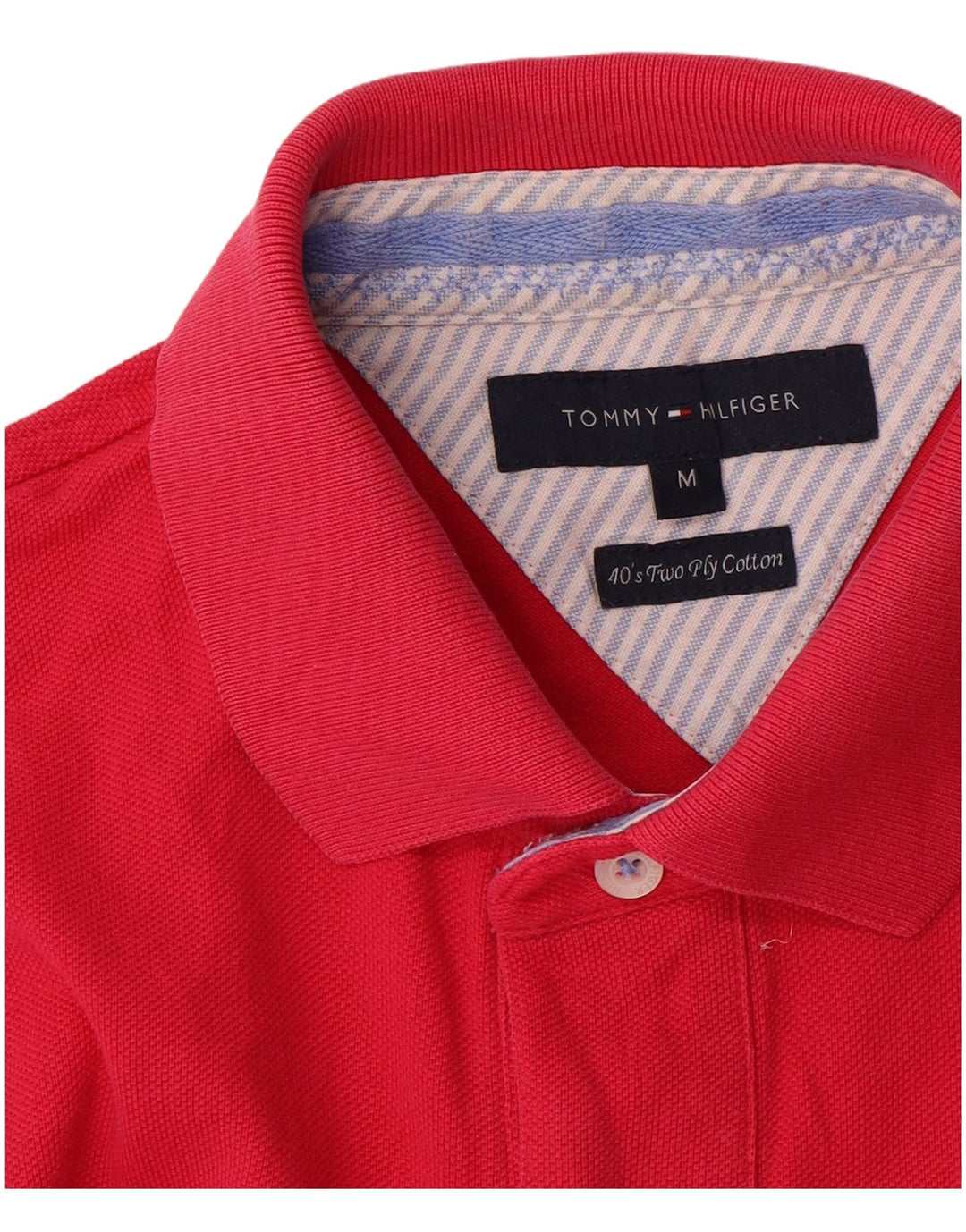 Polo da uomo Tommy Hilfiger in cotone rosa medio