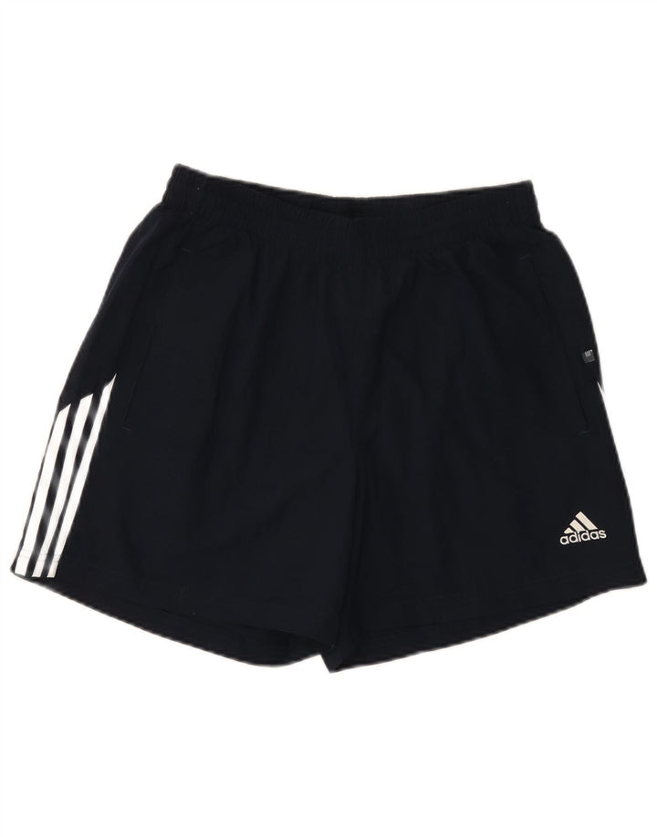 Pantaloncini sportivi da uomo Adidas medi in poliestere blu navy