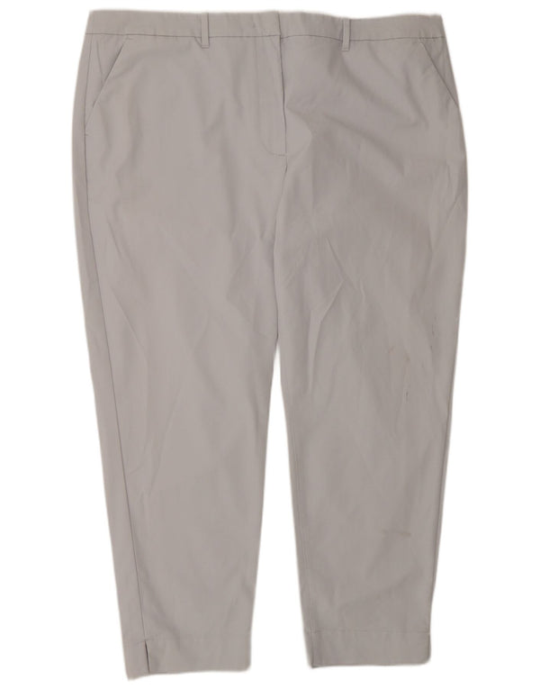 Pantaloni chino affusolati da donna Marks & Spencer UK 20 2XL W40 L27 Cotone grigio