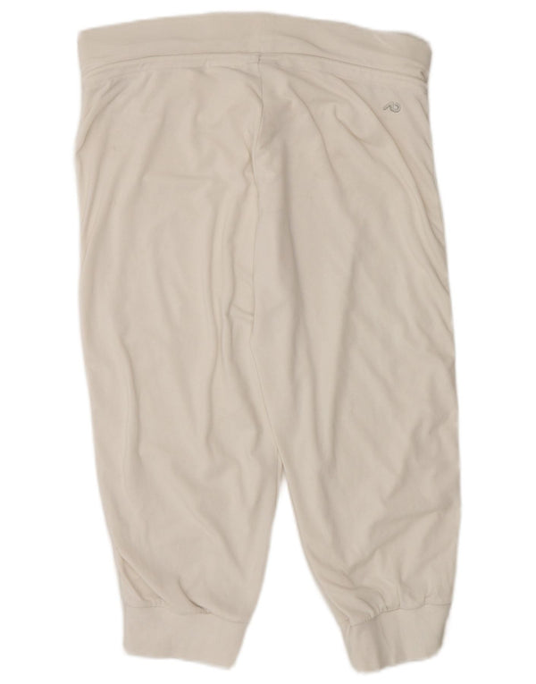 Pantaloni da tuta Nike Capri da donna, pantaloni da jogging, UK 14, medio bianco