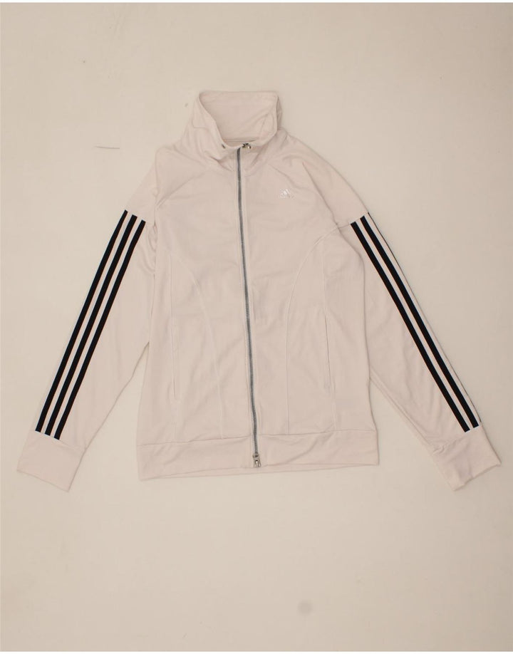ADIDAS Womens Climacool Tracksuit Top Jacket UK 14 Medium White Polyester Vintage Adidas and Second-Hand Adidas from Messina Hembry 