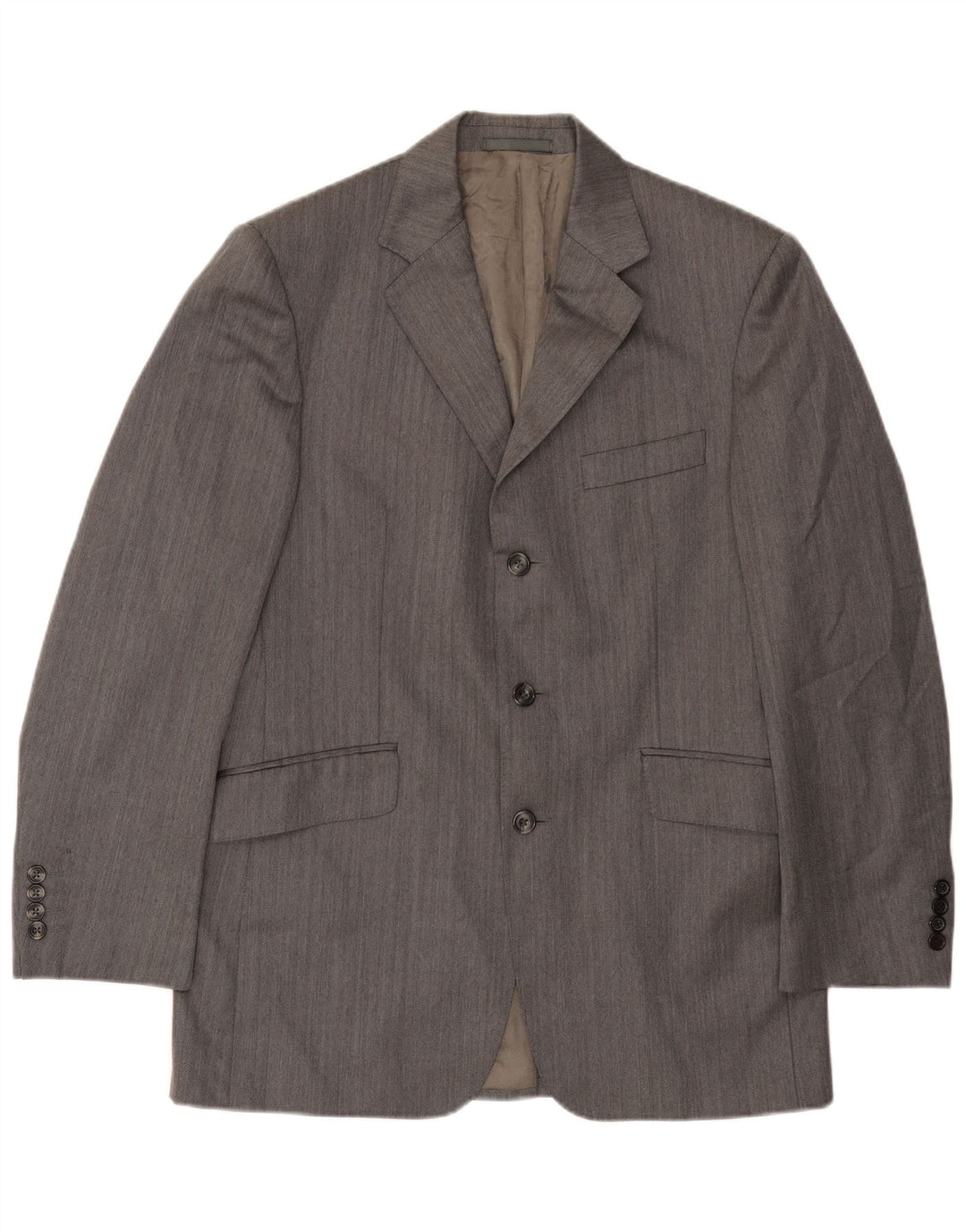 Giacca blazer da uomo a 3 bottoni Aquascutum UK 40 grande lana grigia