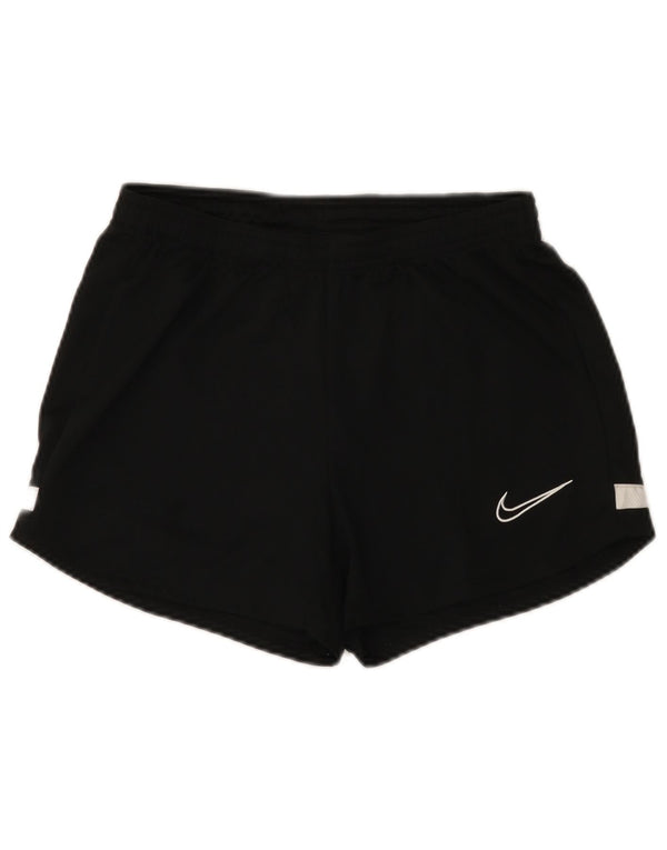 Pantaloncini sportivi da donna Nike UK 8 Small Nero Poliestere color block