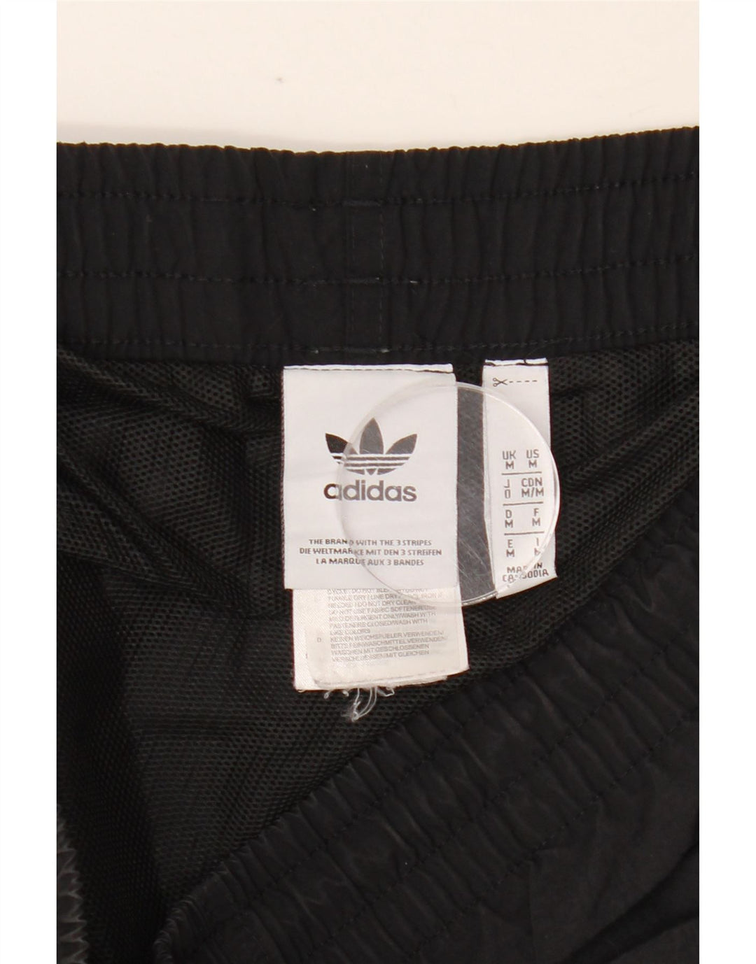 Pantaloncini sportivi da uomo ADIDAS medio nylon nero