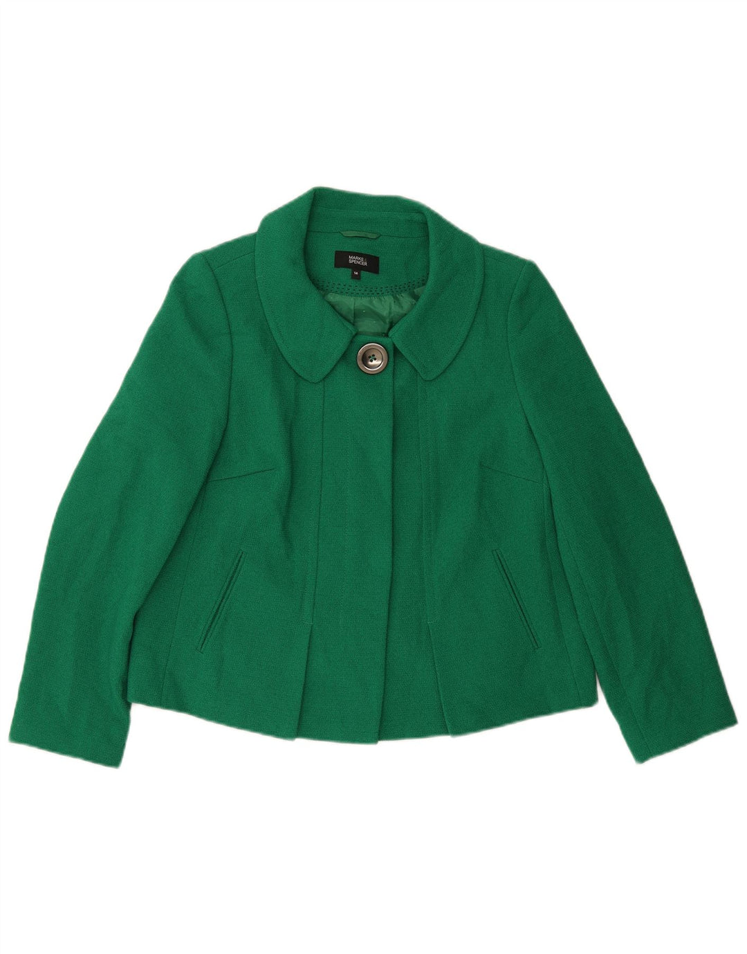 Giubbotto bomber da donna Marks & Spencer UK 14 poliestere verde medio