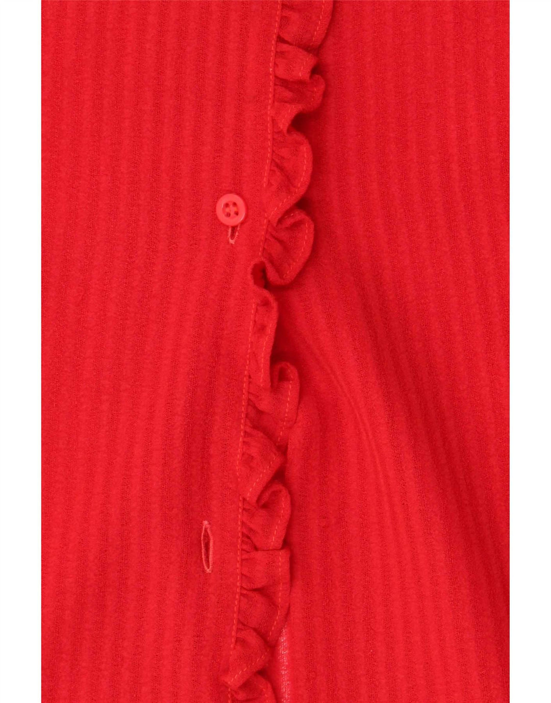 Camicetta camicia vintage da donna UK 14 a righe rosse medie