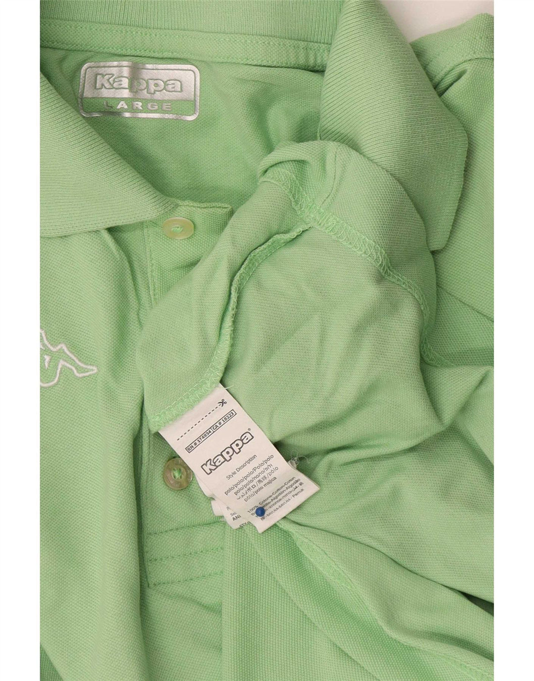 Polo grafica da uomo Kappa grande in cotone verde