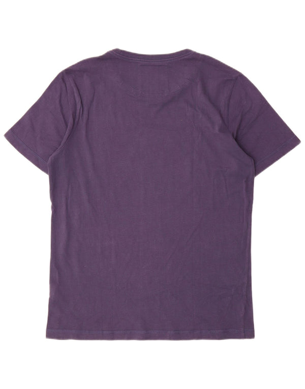 T-shirt grafica da uomo Puma Top Small in cotone blu navy