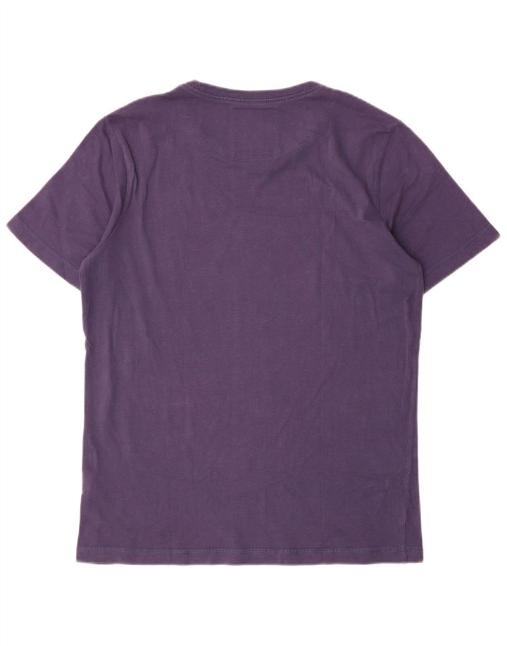 T-shirt grafica da uomo Puma Top Small in cotone blu navy