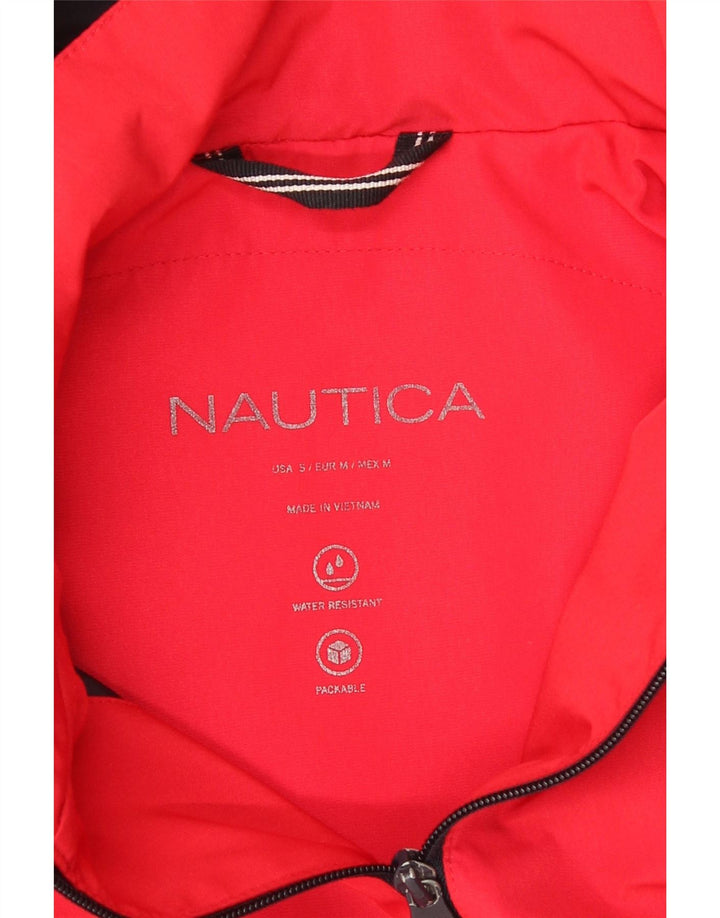 Impermeabile da uomo con cappuccio Nautica UK 12 medio rosso poliestere