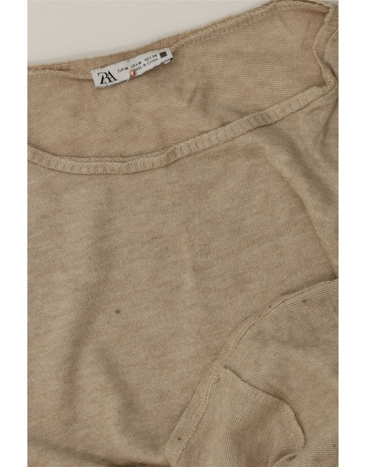 Canotta Donna Zara UK 14 Beige Medio