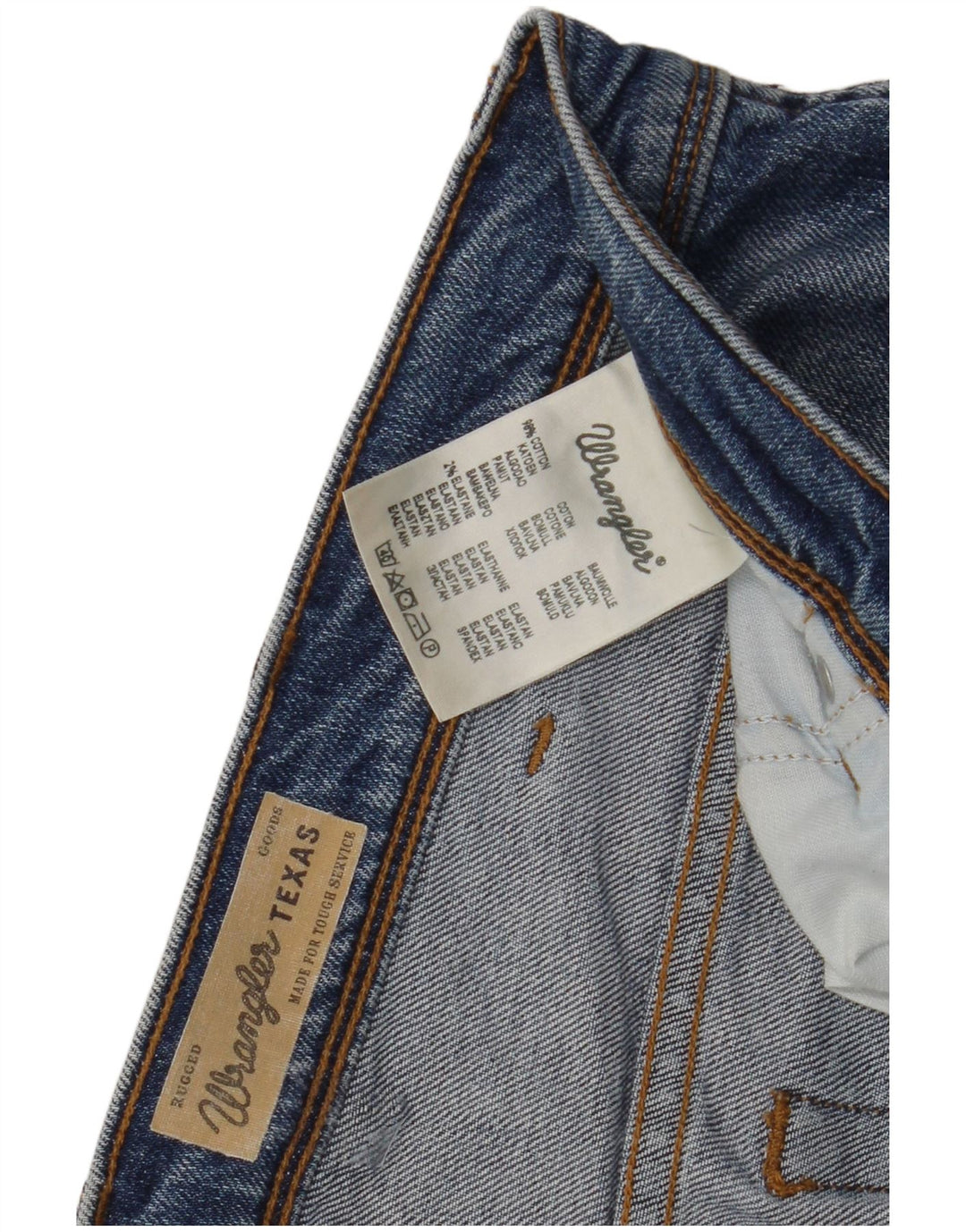 Jeans dritti da uomo Wrangler Texas W38 L27 cotone blu