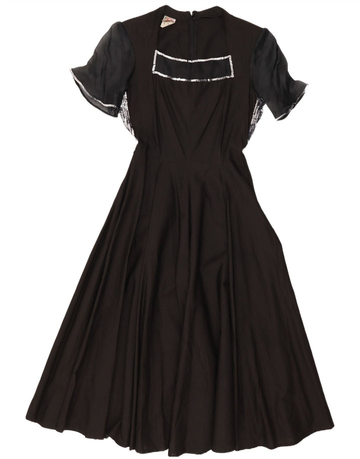 Abito lungo da donna STEFANEL UK 12 cotone nero medio