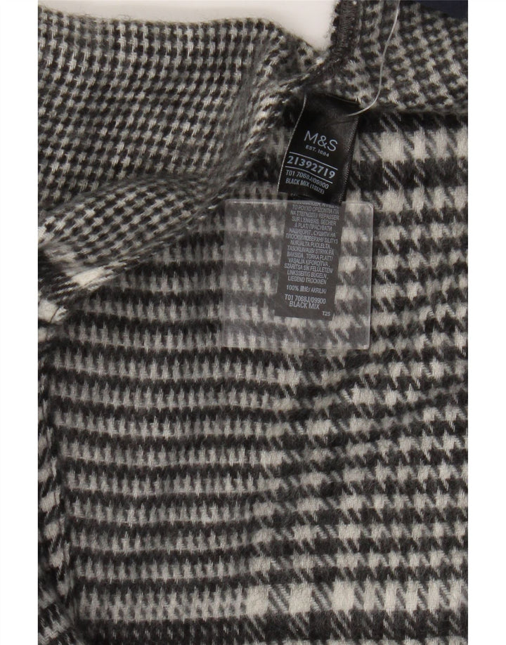 Maglione cardigan con mantella da donna Marks & Spencer taglia unica pied de poule nero
