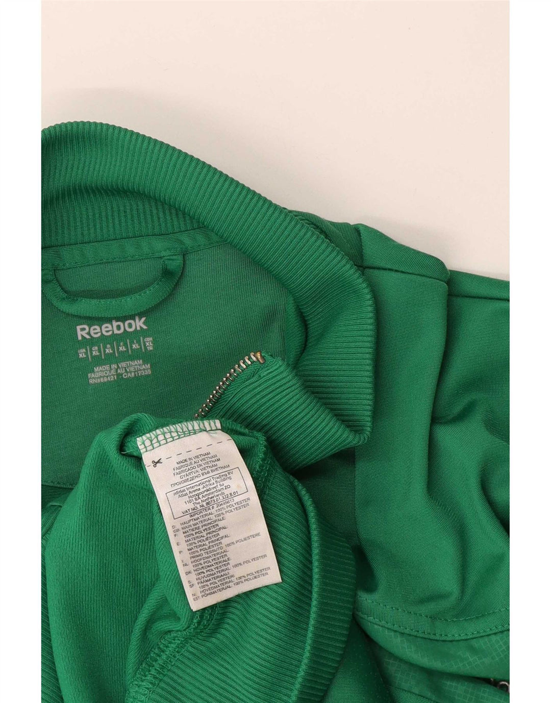 Giacca sportiva da uomo Reebok XL verde poliestere