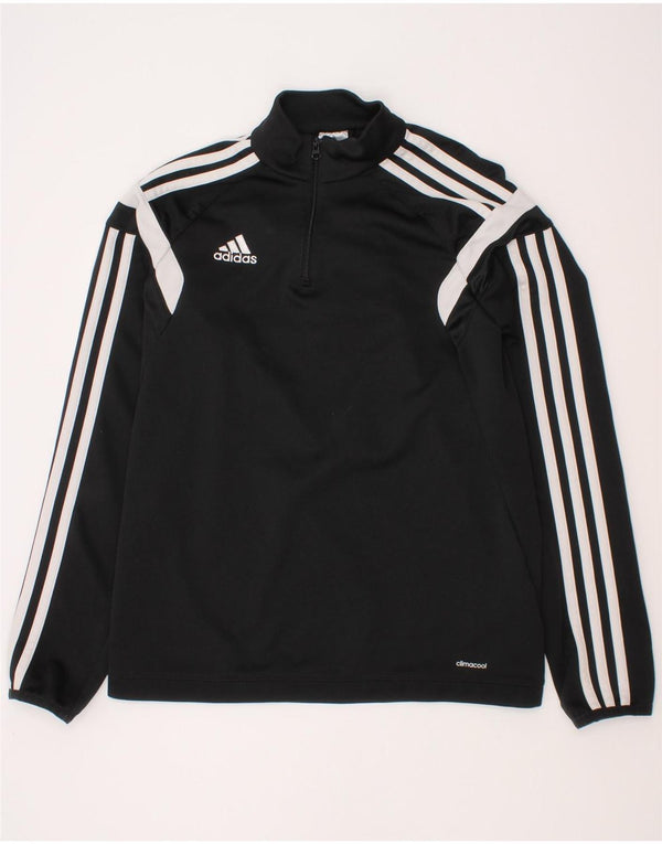 Top della tuta Adidas da ragazzo Climacool Pullover 11-12 anni Large Nero