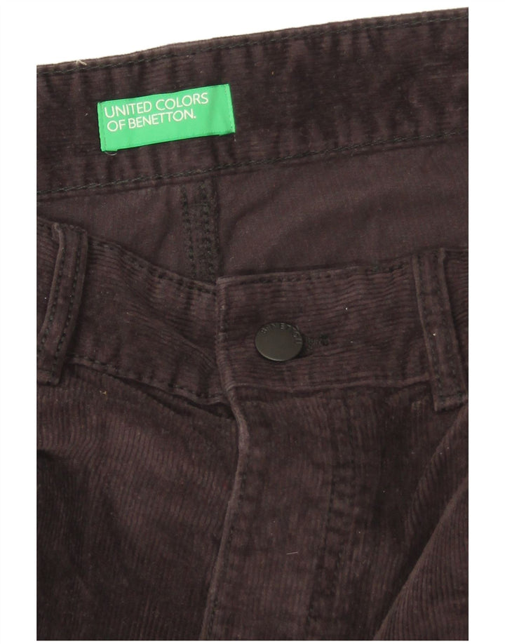 Pantaloni Benetton Da Uomo In Velluto A Coste Bootcut W32 L28 Neri