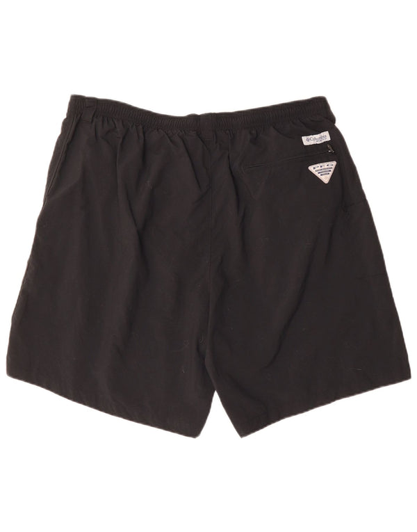 COLUMBIA Mens Omni-Shade Graphic Sport Shorts XL Black Polyester