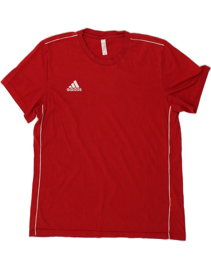 ADIDAS Mens T-Shirt Top Large Red Cotton Vintage Adidas and Second-Hand Adidas from Messina Hembry 
