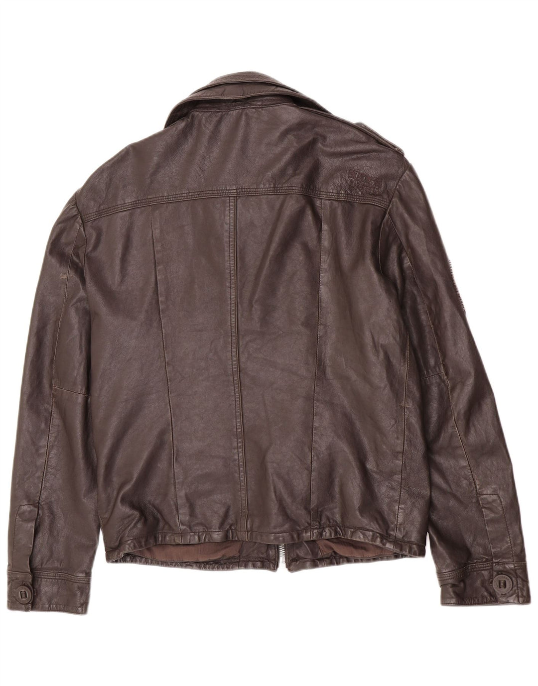 Giacca in pelle militare da uomo Superdry UK 42 XL Marrone