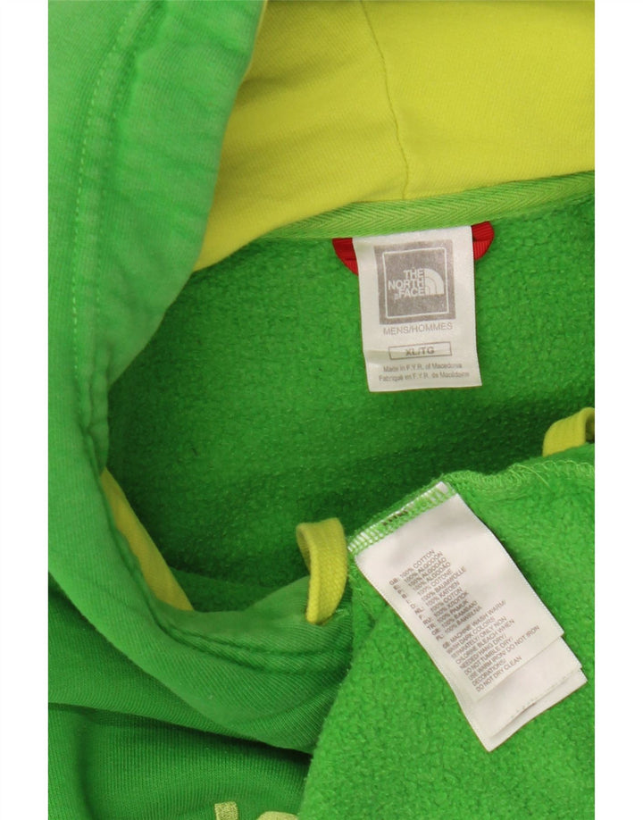 THE NORTH FACE Felpa con cappuccio grafica da uomo XL Cotone verde