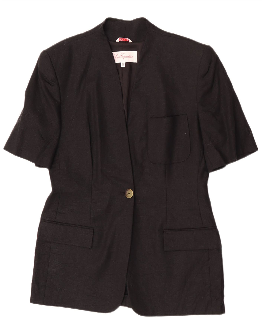 Giacca blazer da donna a maniche corte a 1 bottone Les Copains IT 44 media nera