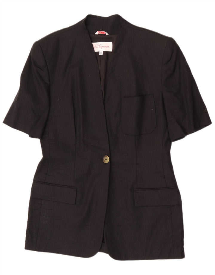 Giacca blazer da donna a maniche corte a 1 bottone Les Copains IT 44 media nera