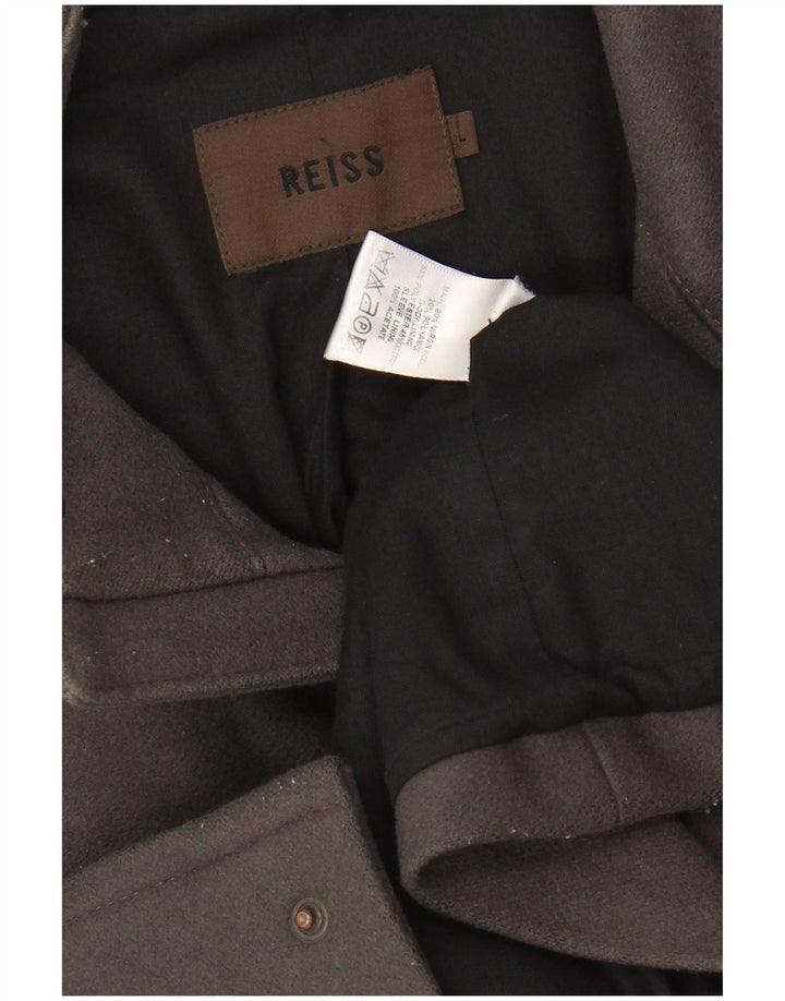 Giacca a vento da uomo REISS UK 40 Large Grigio Lana Vergine