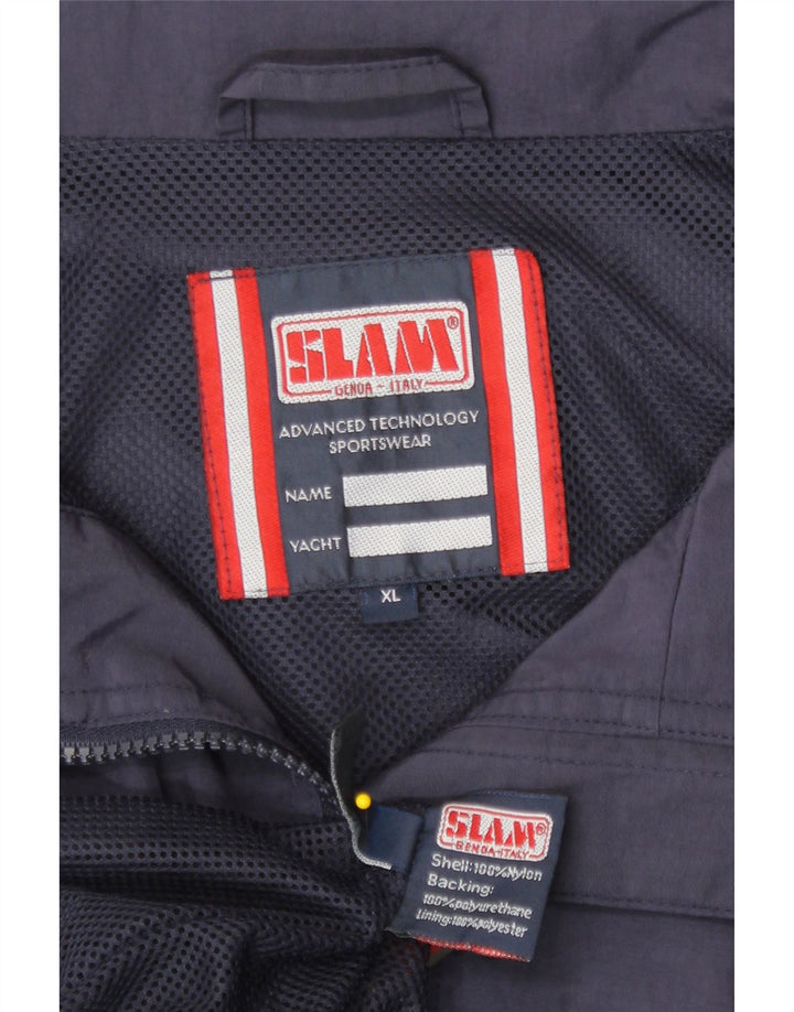 Giubbotto bomber da uomo Slam UK 42 XL nylon blu navy