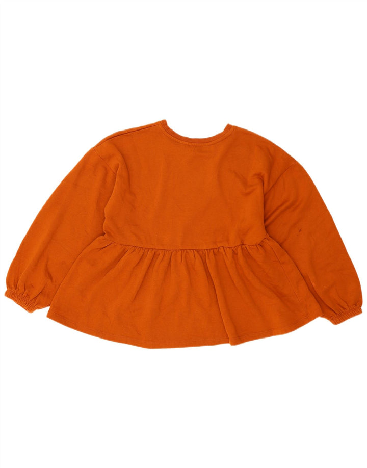 Felpa oversize da donna Zara UK 10 piccola in cotone marrone