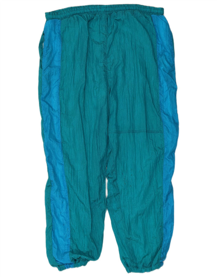 Tuta intera vintage da uomo XL in nylon color block blu