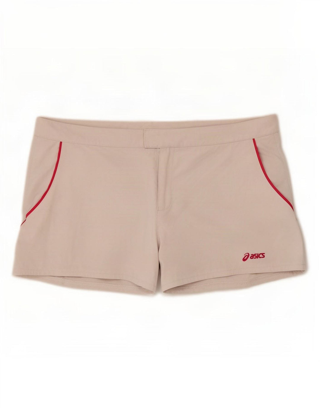 Pantaloncini sportivi regolari da donna Asics UK 18 XL poliestere bianco