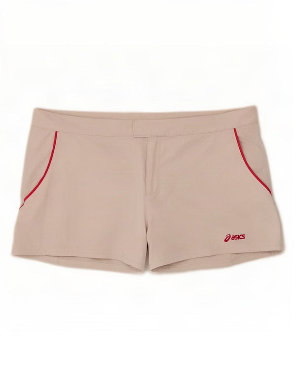 Pantaloncini sportivi regolari da donna Asics UK 18 XL poliestere bianco