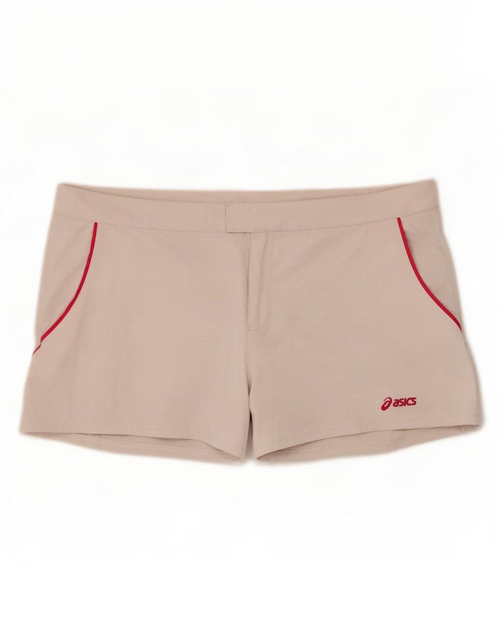 Pantaloncini sportivi regolari da donna Asics UK 18 XL poliestere bianco