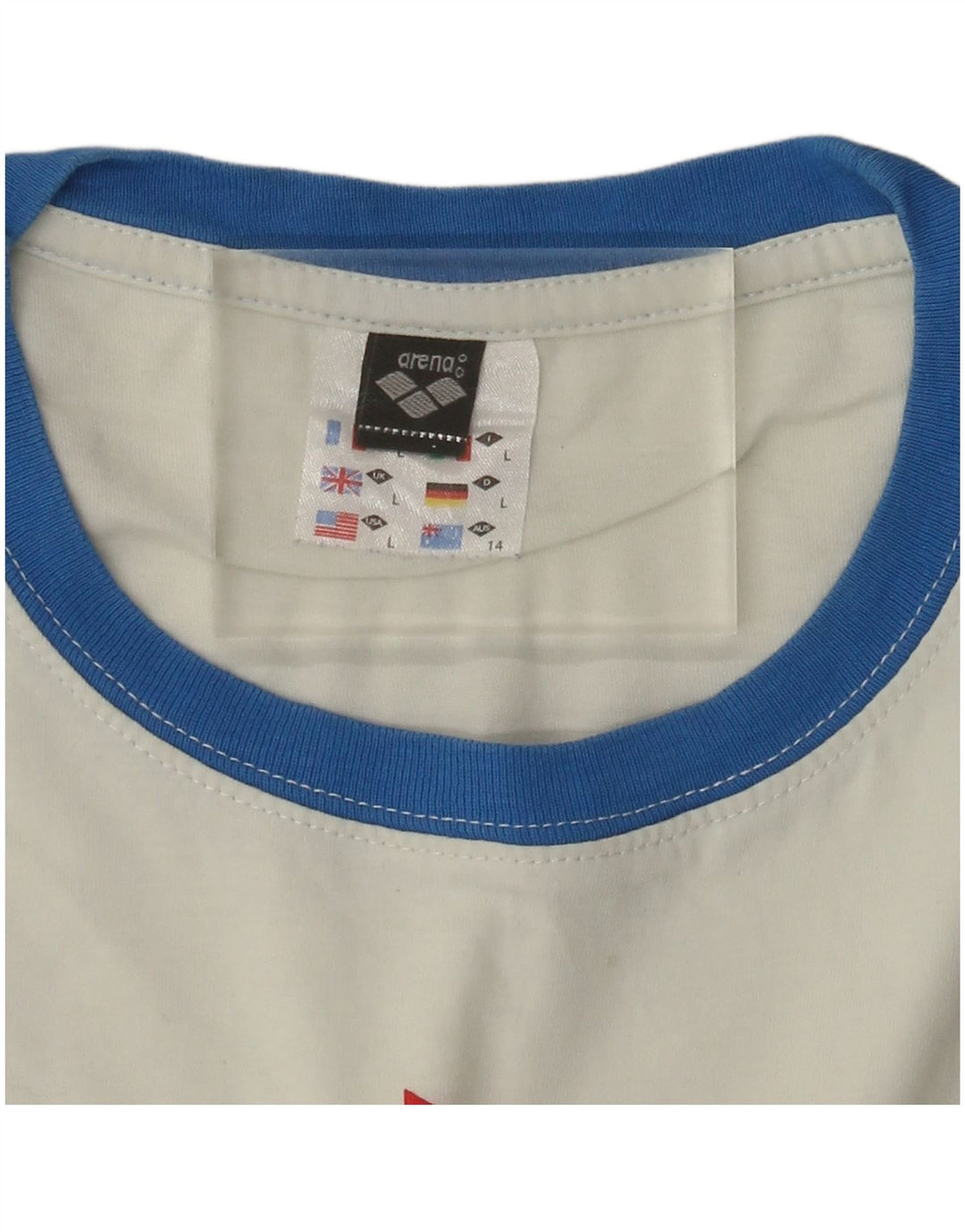 ARENA T-shirt grafica da donna Top UK 14 Large Bianca