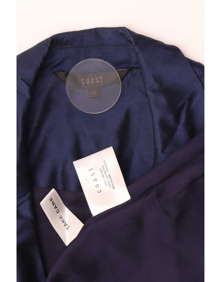 Abito avvolgente da donna Coast UK 12 medio in seta blu navy