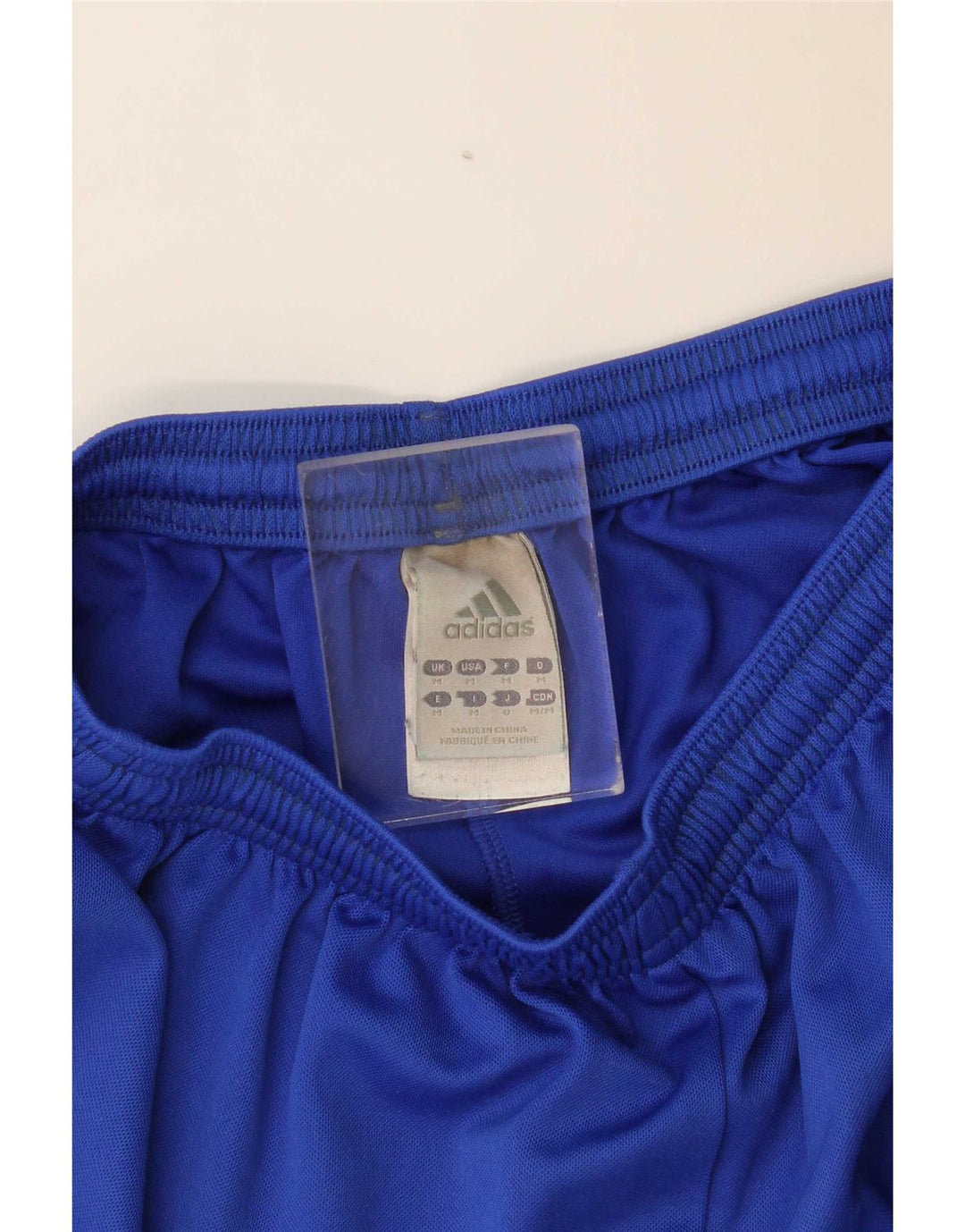 Pantaloncini sportivi Adidas Climalite da uomo in poliestere a righe blu medio