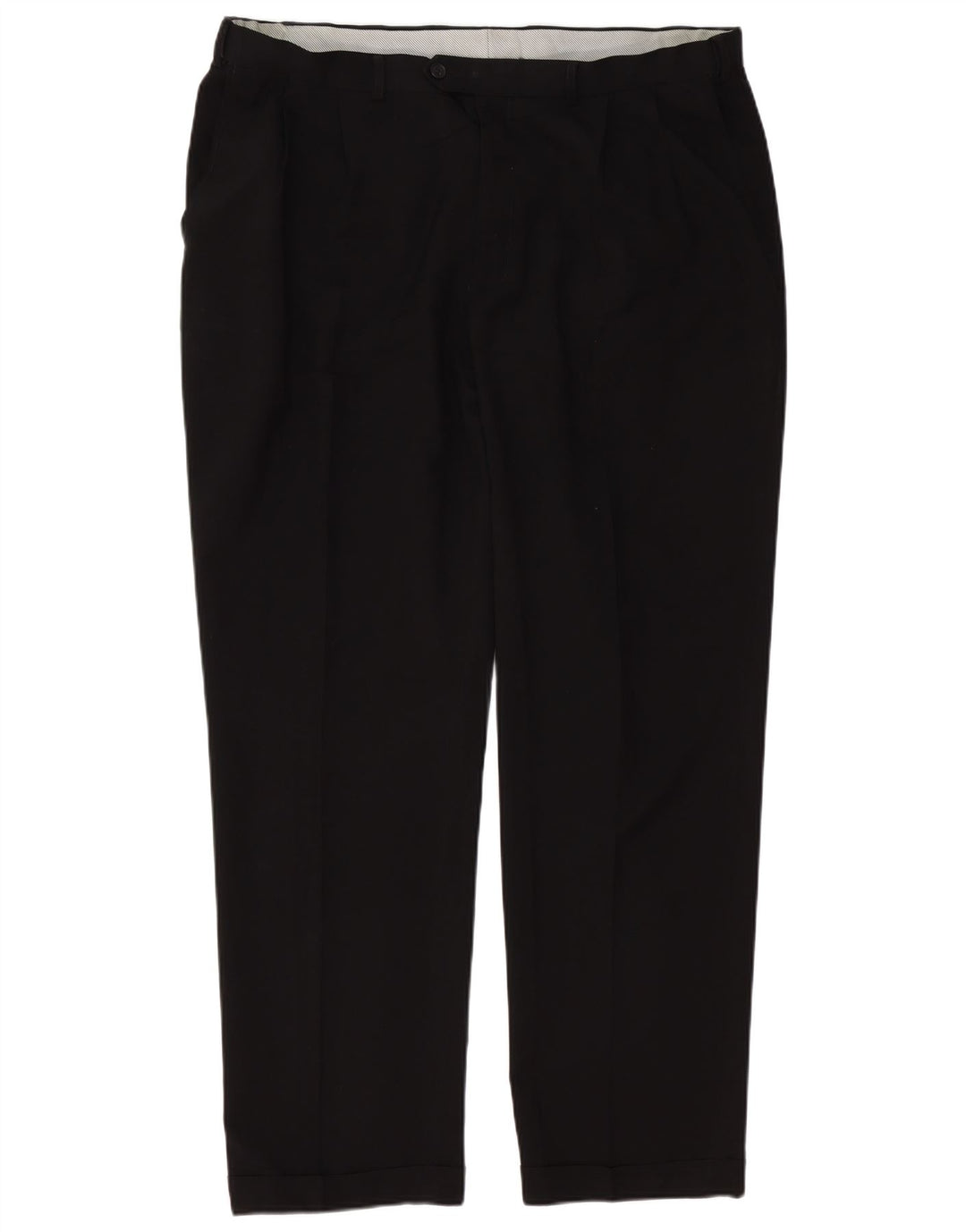 Pantaloni da abito con pegging da uomo Marks & Spencer W40 L33 poliestere nero