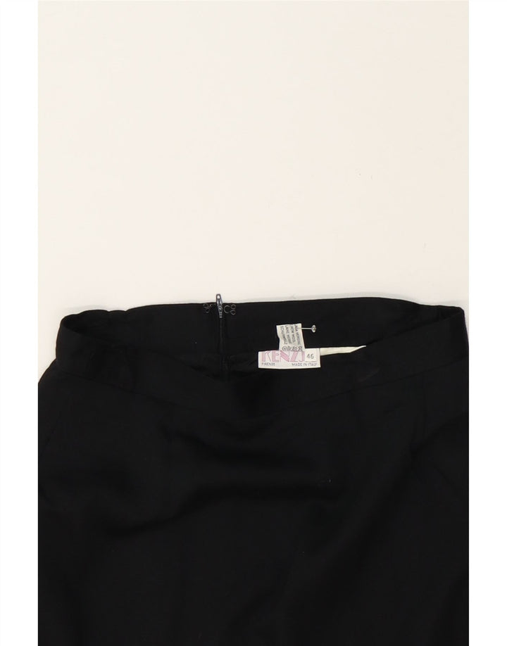 VINTAGE Womens Pencil Skirt IT 46 Large W30  Black Virgin Wool Vintage Vintage and Second-Hand Vintage from Messina Hembry 
