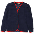 Giacca blazer da donna a 3 bottoni VINTAGE IT 44 medio blu navy a righe