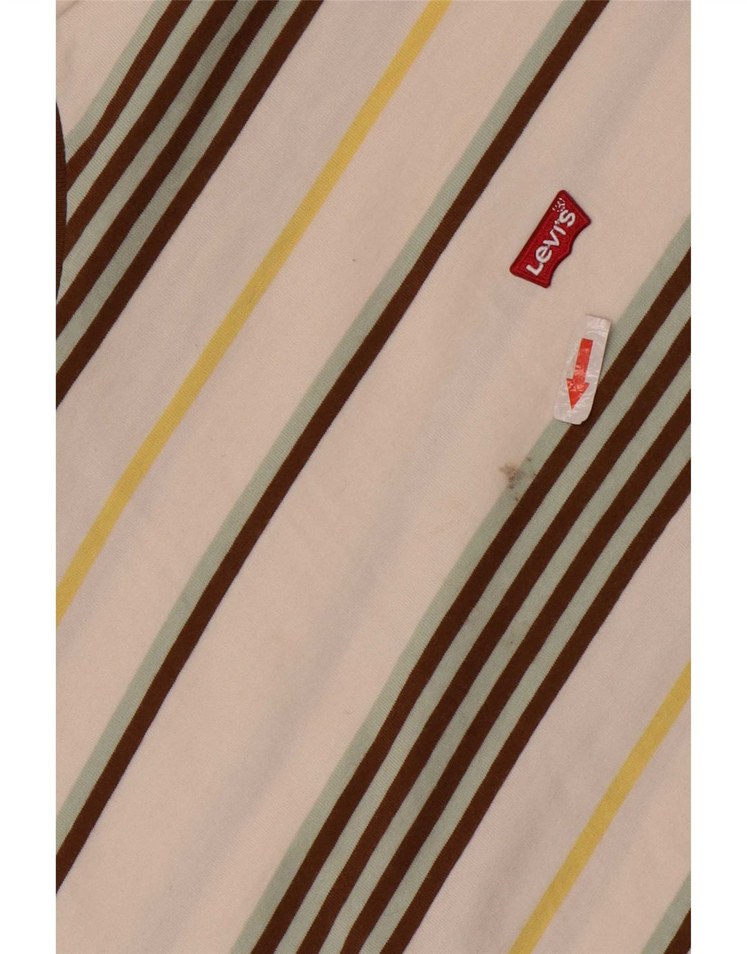 T-shirt da uomo Levi's Top 2XL cotone a righe bianco sporco